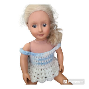Handmade Crochet Off-Shoulder Top for 18in Dolls